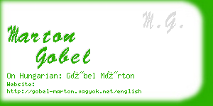 marton gobel business card